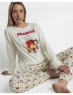 Pijama Largo Algodón Snoopy...