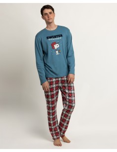 Pijama Largo Algodón Snoopy...