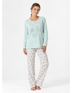Pijama Largo Algodón...
