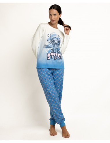 Pijama Largo Algodón Stitch Admas 64313