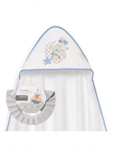 Capa + Gorro Baño Ositos Interbaby 01280