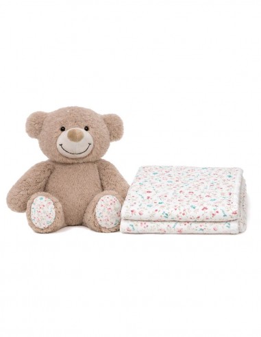Peluche Oso + Manta Colección Flores...