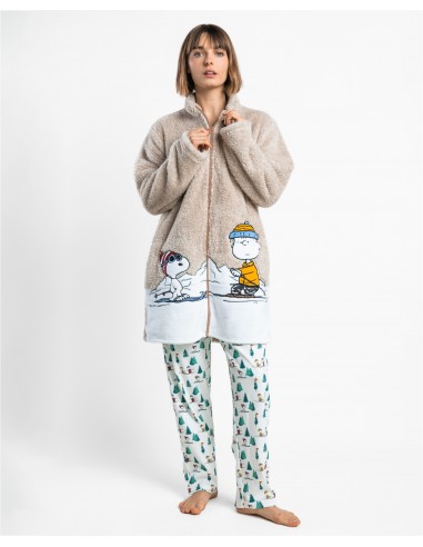 Bata Corta Cremallera Coralina Snoopy...