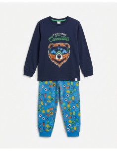 Pijama Largo Algodón Oso...