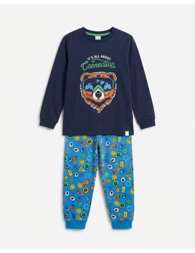 Pijama Largo Algodón Oso Muydemi 26702